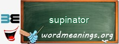 WordMeaning blackboard for supinator